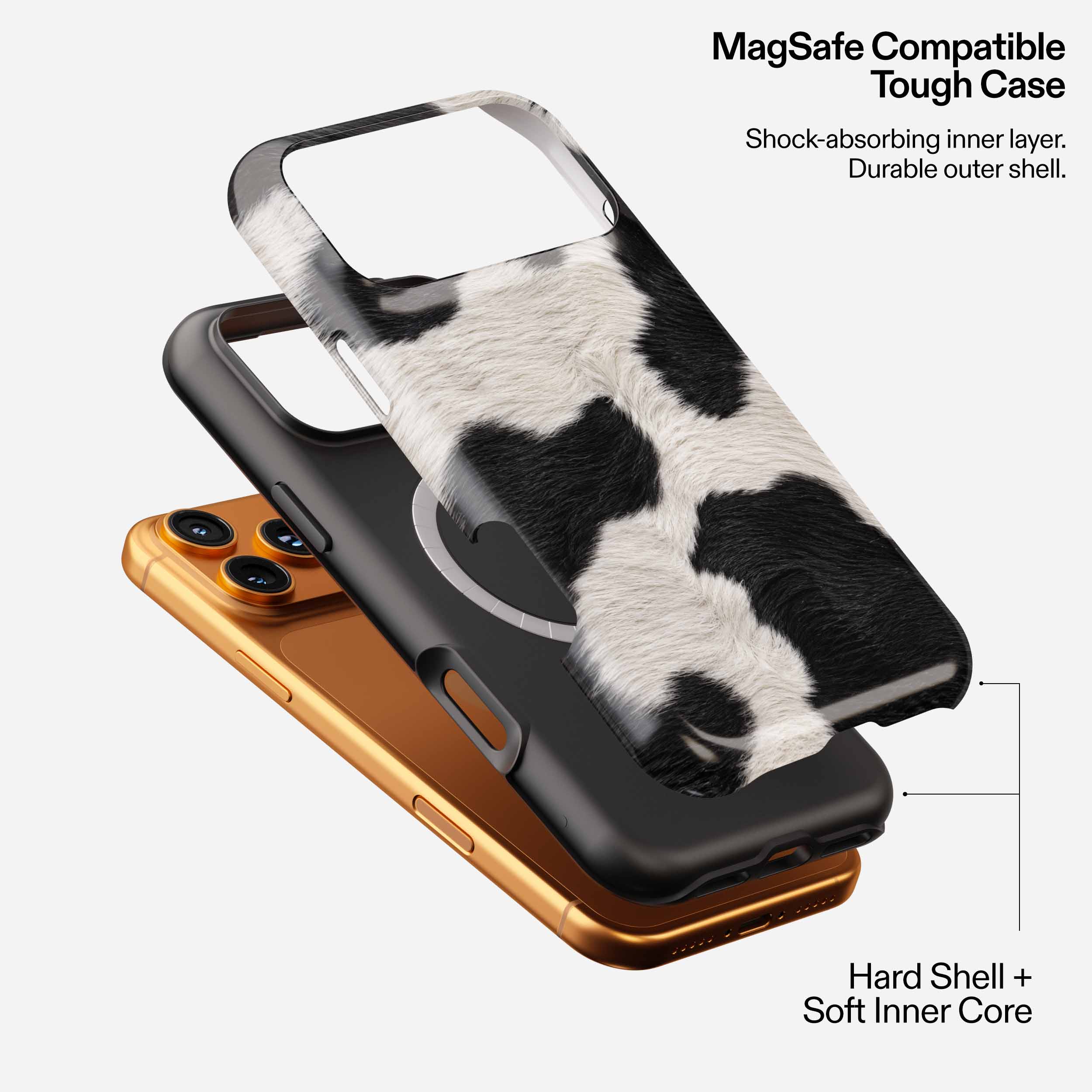 Noir Meadow – Cow Print